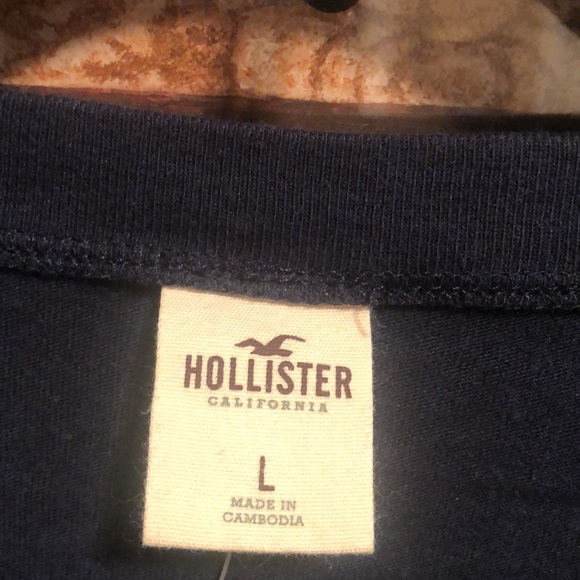 NWT Vintage Hollister California Navy Blue Long Sleeve Top. Large. Iconic Logo - Picture 4 of 11